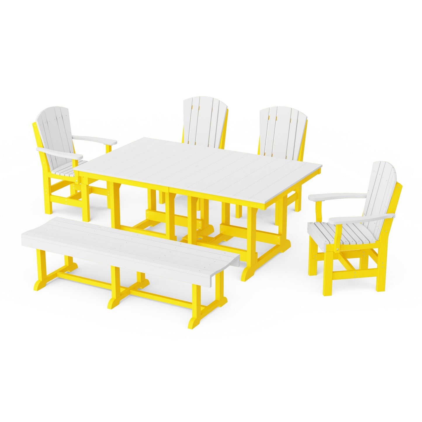 Heritage 6-Piece Rectangular Dining Set with Bench