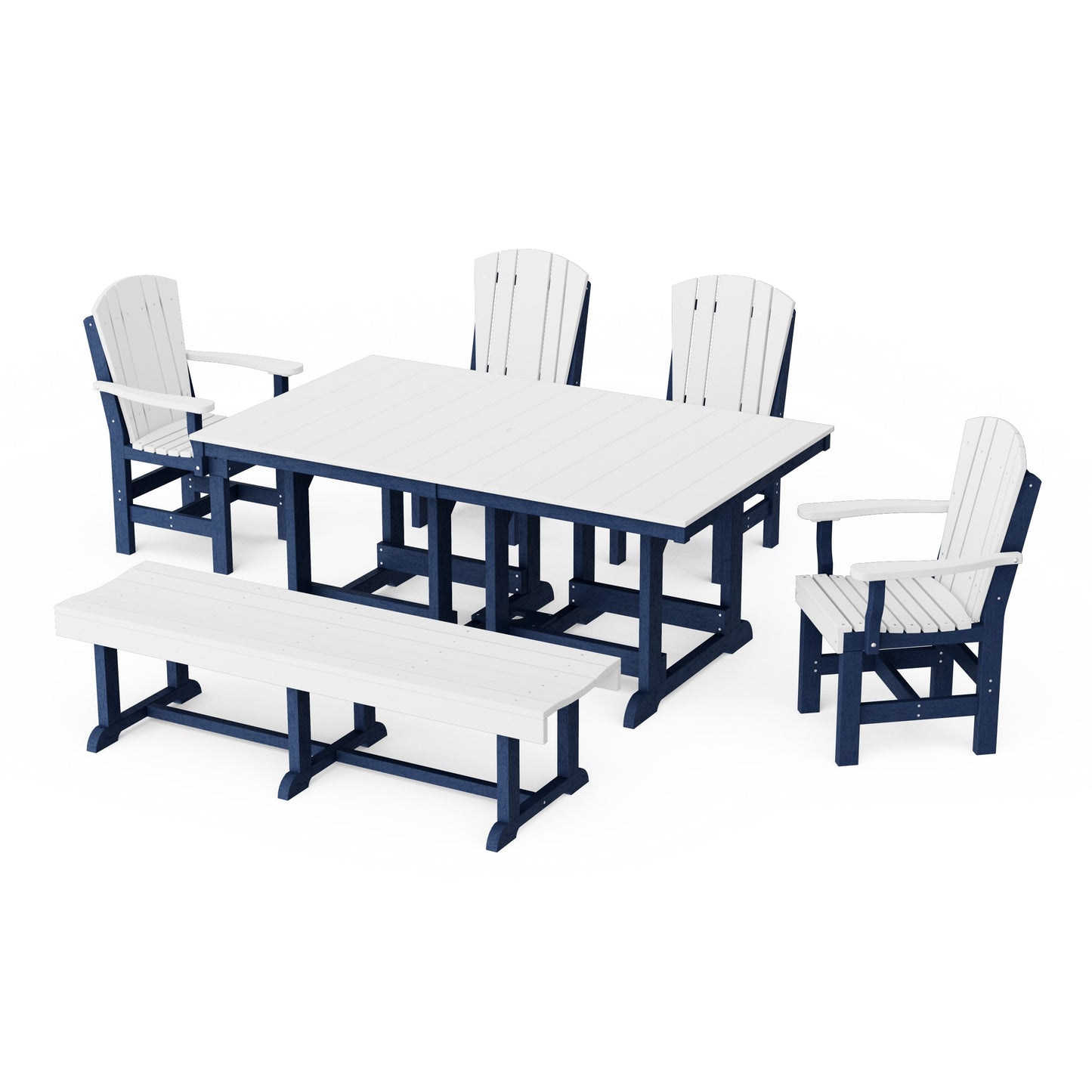 Heritage 6-Piece Rectangular Dining Set with Bench