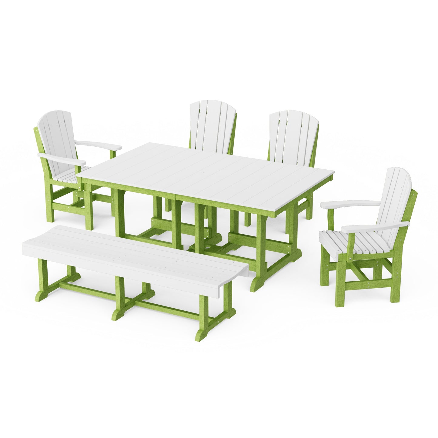 Heritage 6-Piece Rectangular Dining Set with Bench