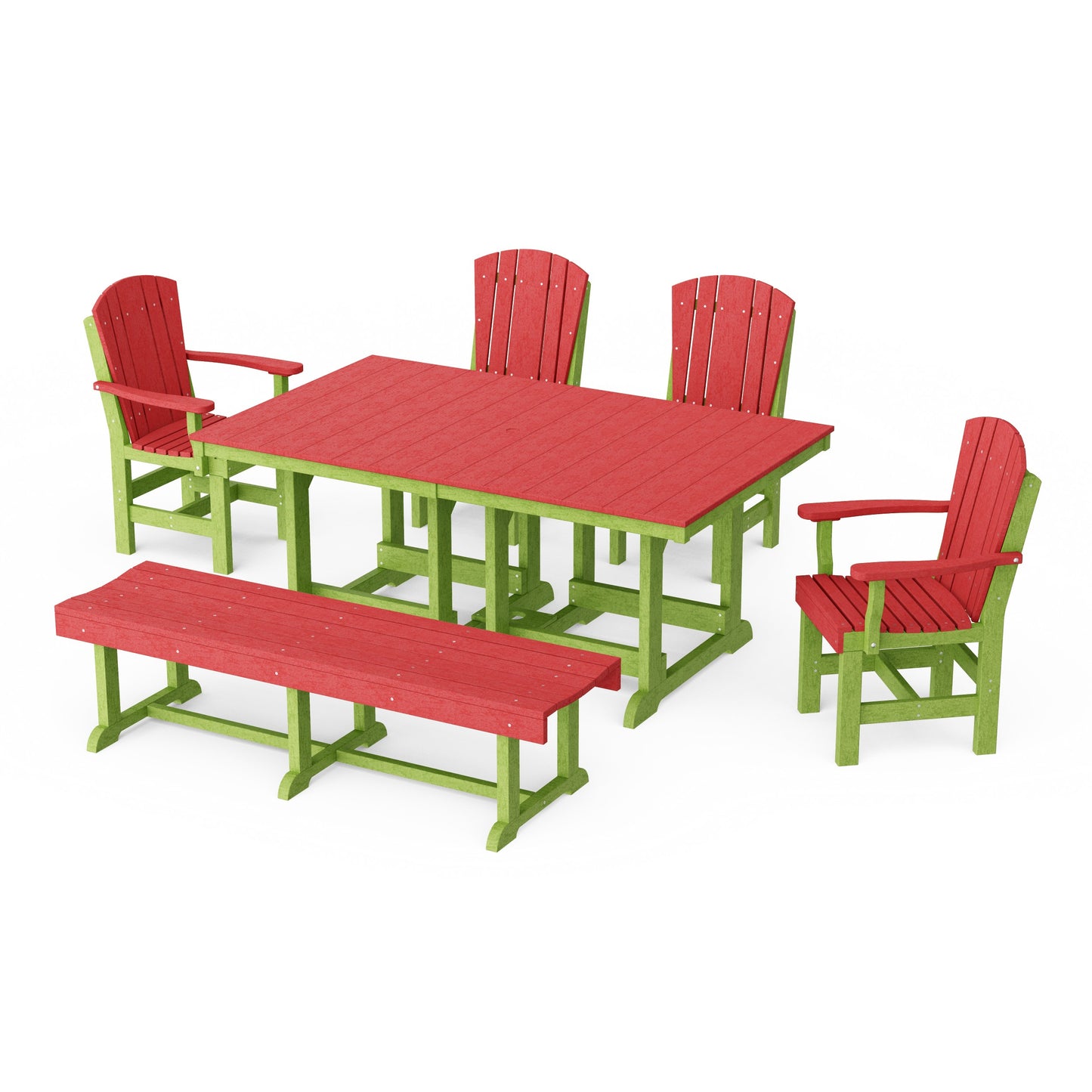 Heritage 6-Piece Rectangular Dining Set with Bench