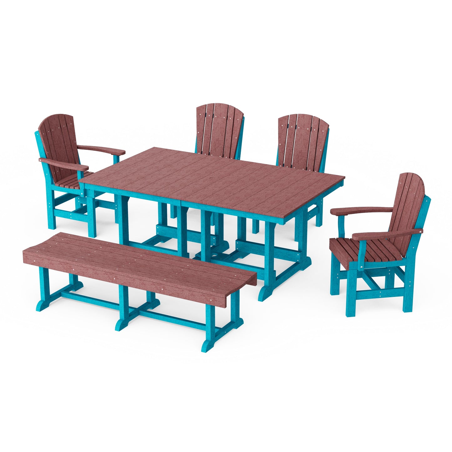 Heritage 6-Piece Rectangular Dining Set with Bench