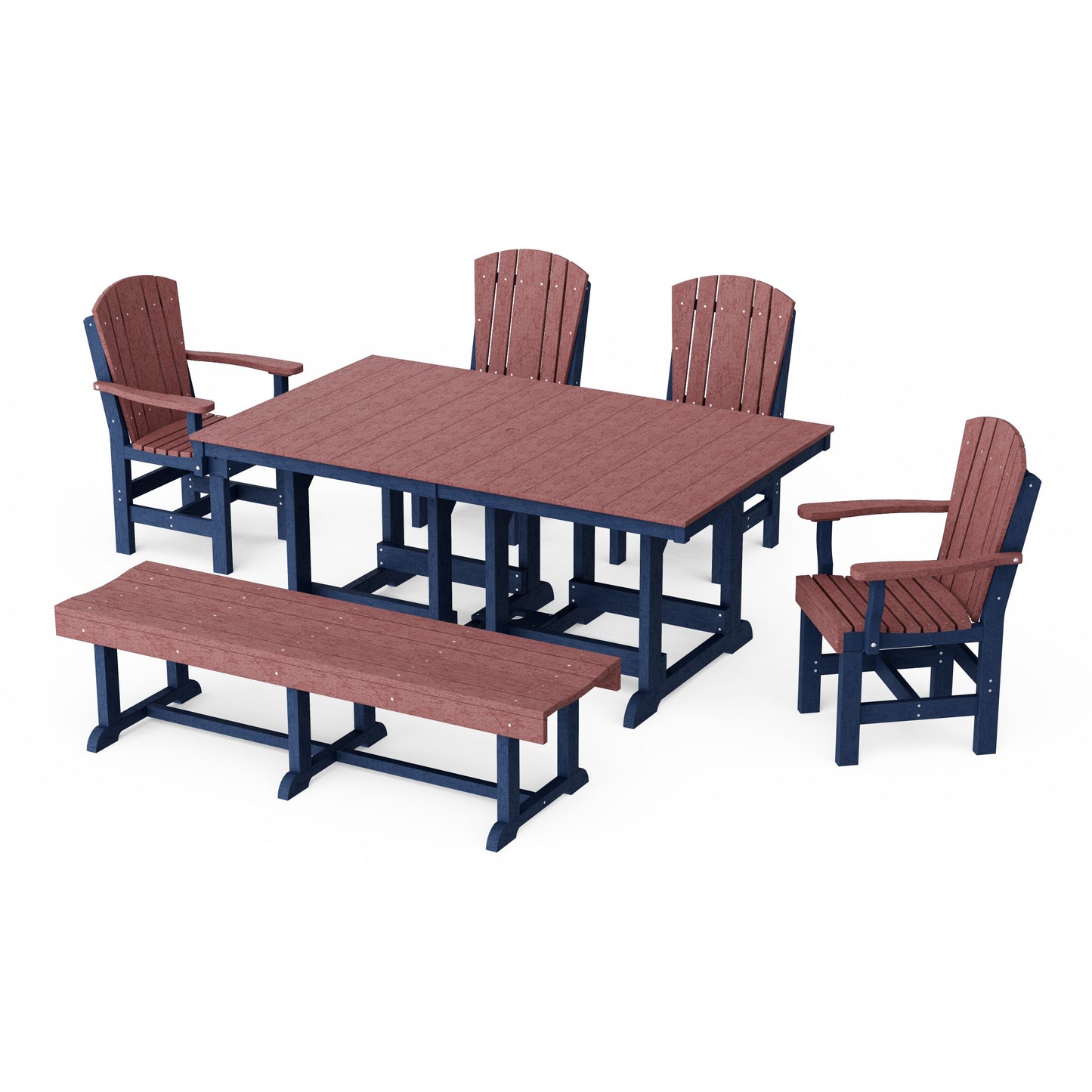 Heritage 6-Piece Rectangular Dining Set with Bench