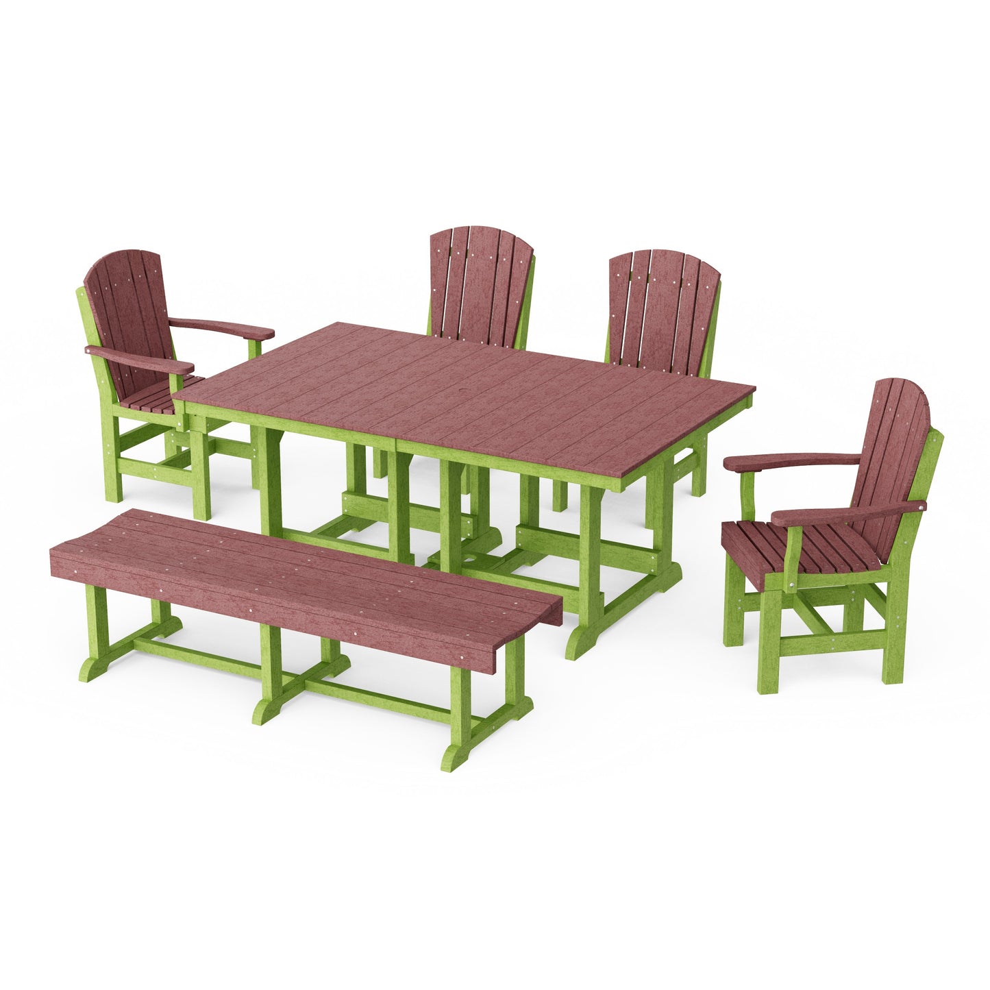 Heritage 6-Piece Rectangular Dining Set with Bench
