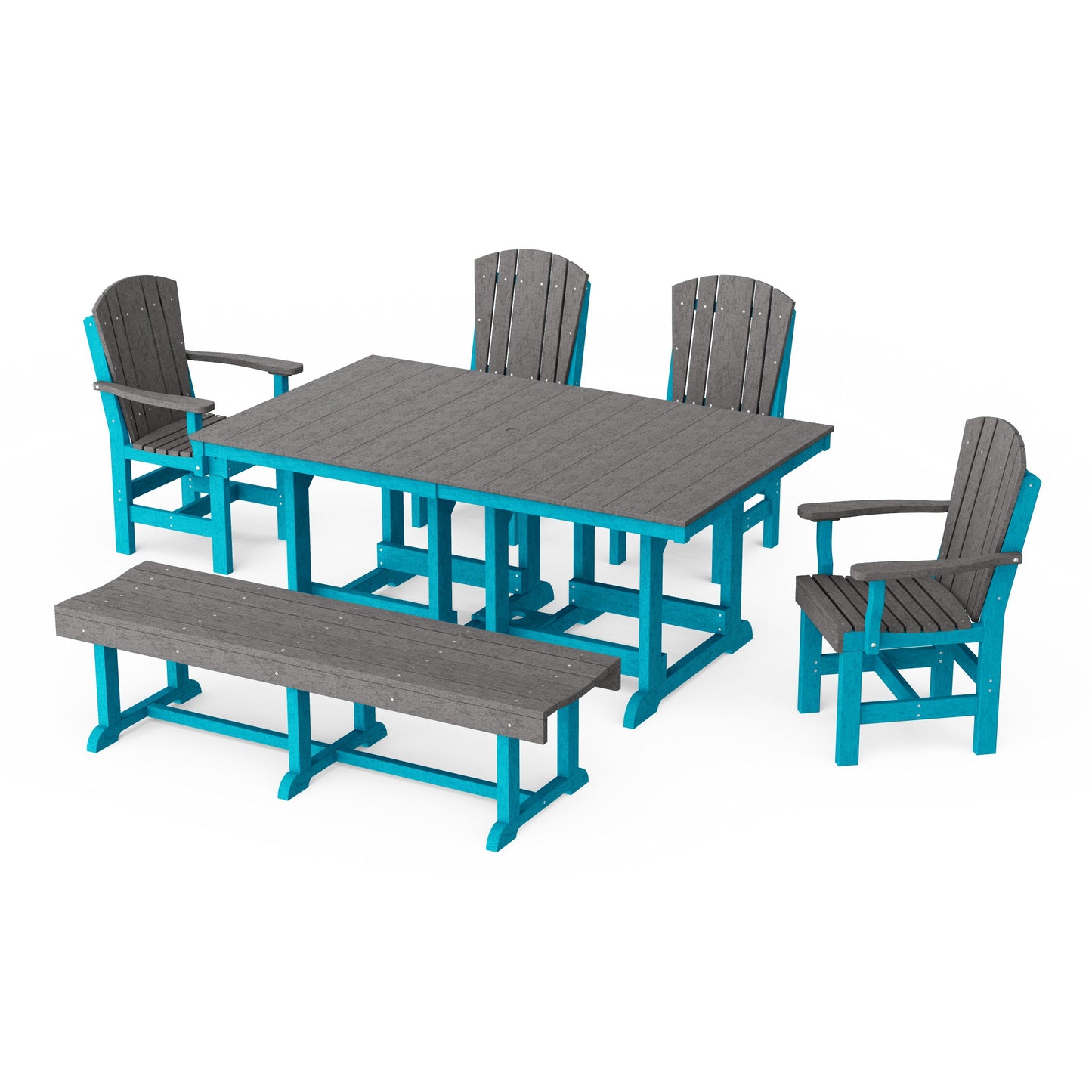 Heritage 6-Piece Rectangular Dining Set with Bench