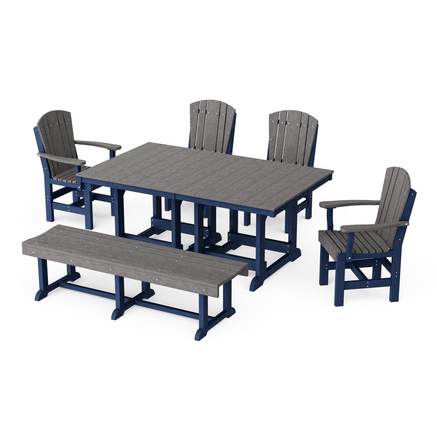 Heritage 6-Piece Rectangular Dining Set with Bench
