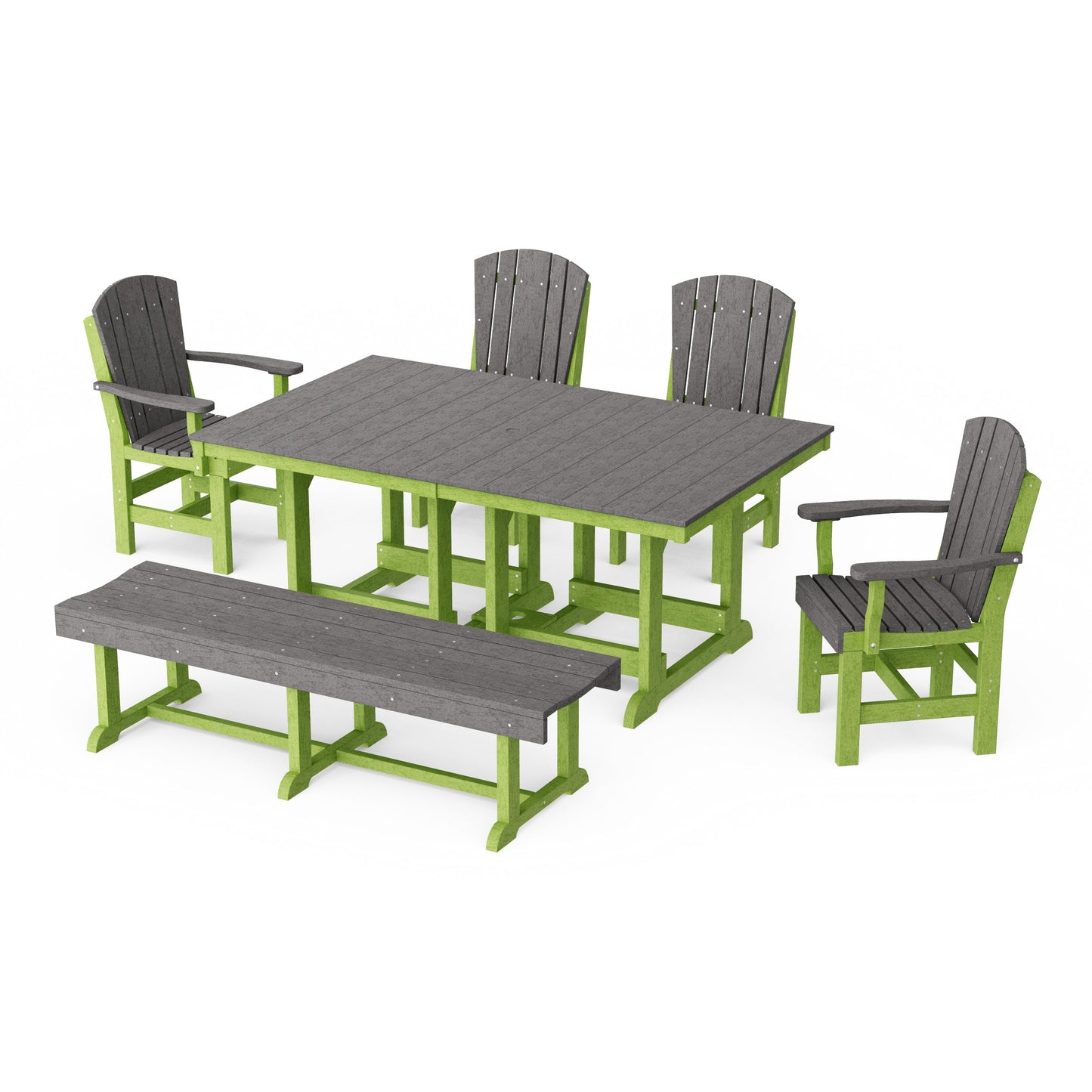 Heritage 6-Piece Rectangular Dining Set with Bench