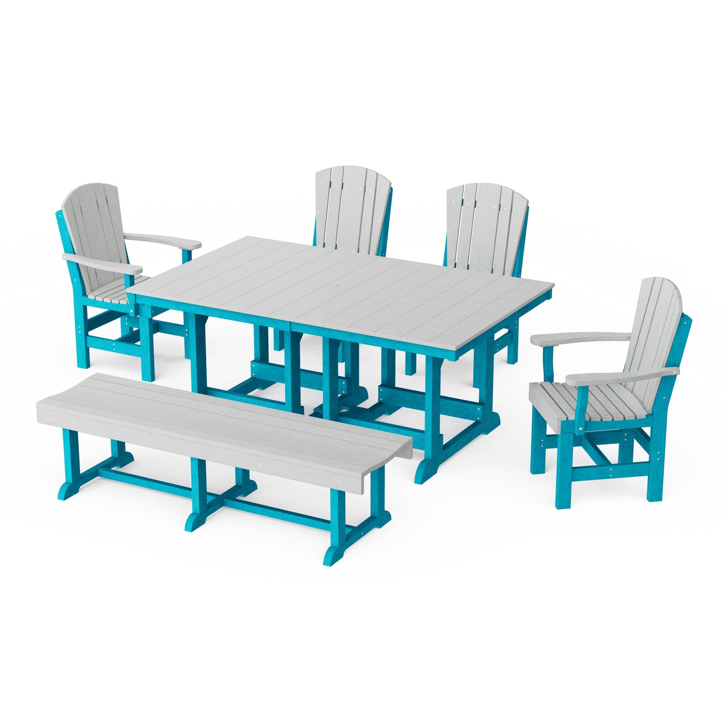 Heritage 6-Piece Rectangular Dining Set with Bench