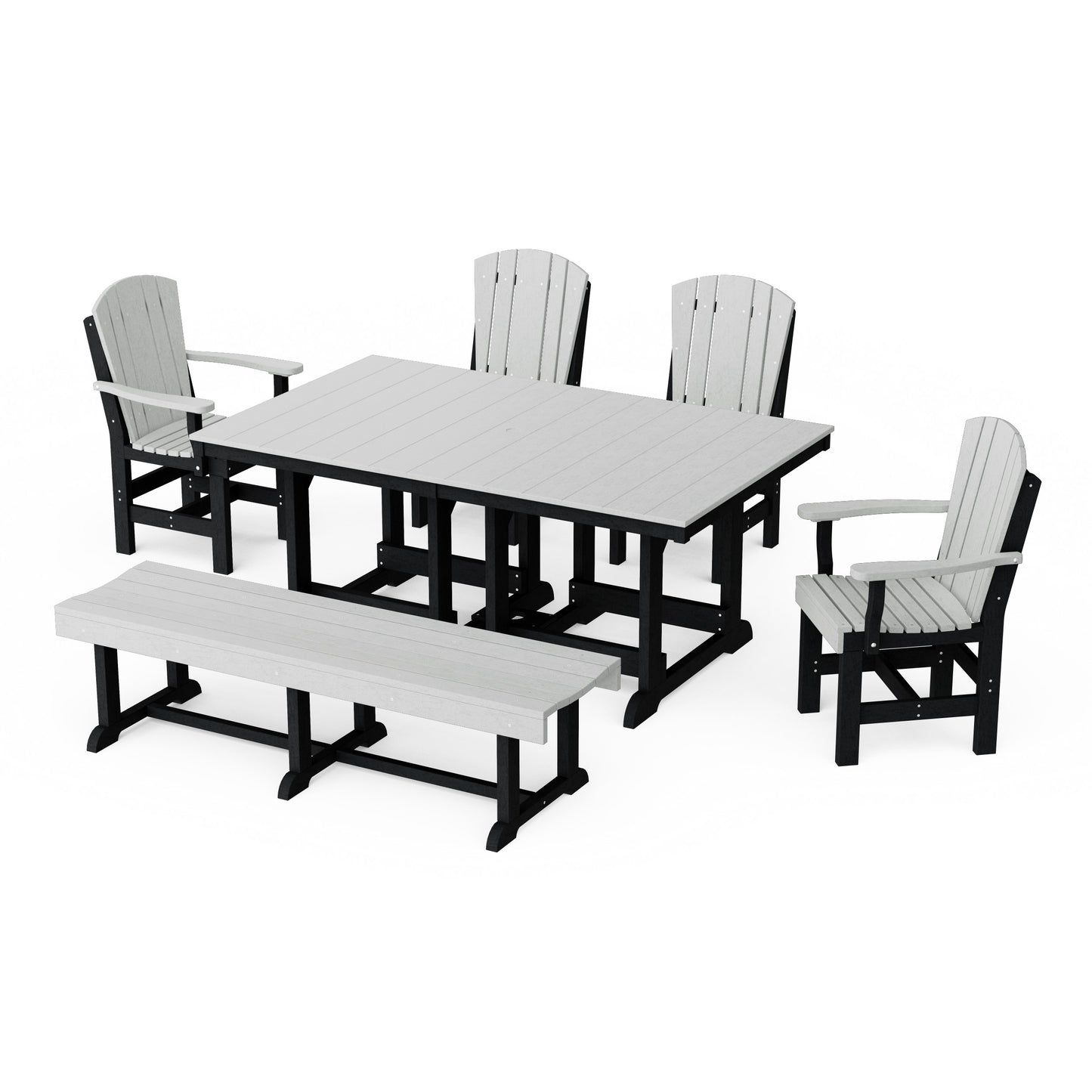 Heritage 6-Piece Rectangular Dining Set with Bench