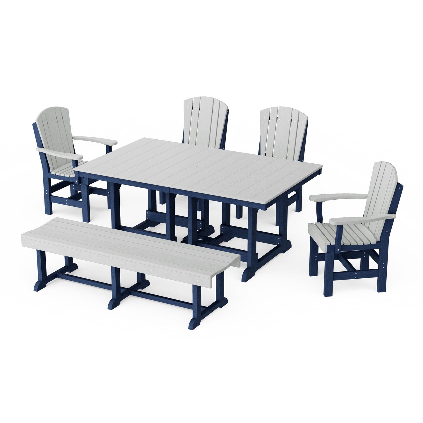 Heritage 6-Piece Rectangular Dining Set with Bench