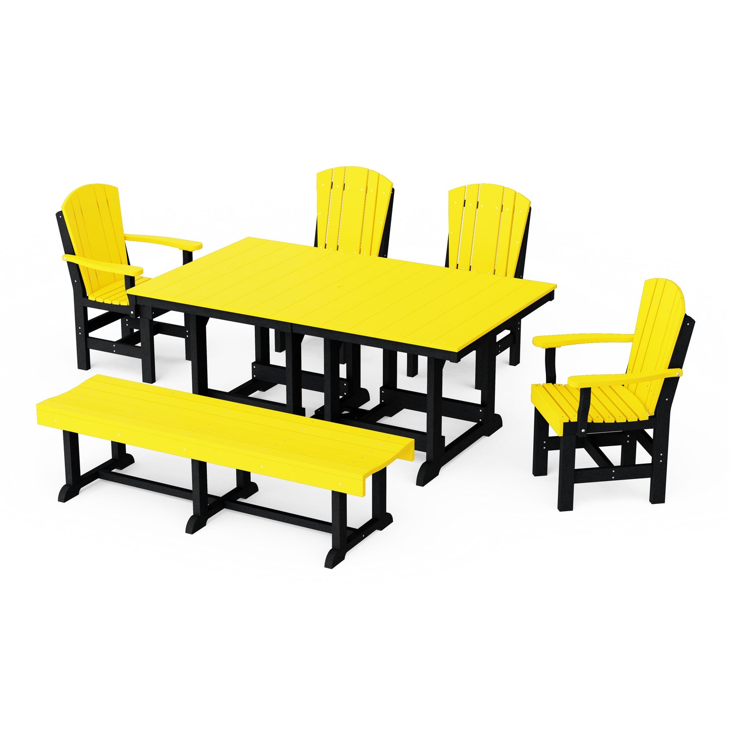 Heritage 6-Piece Rectangular Dining Set with Bench