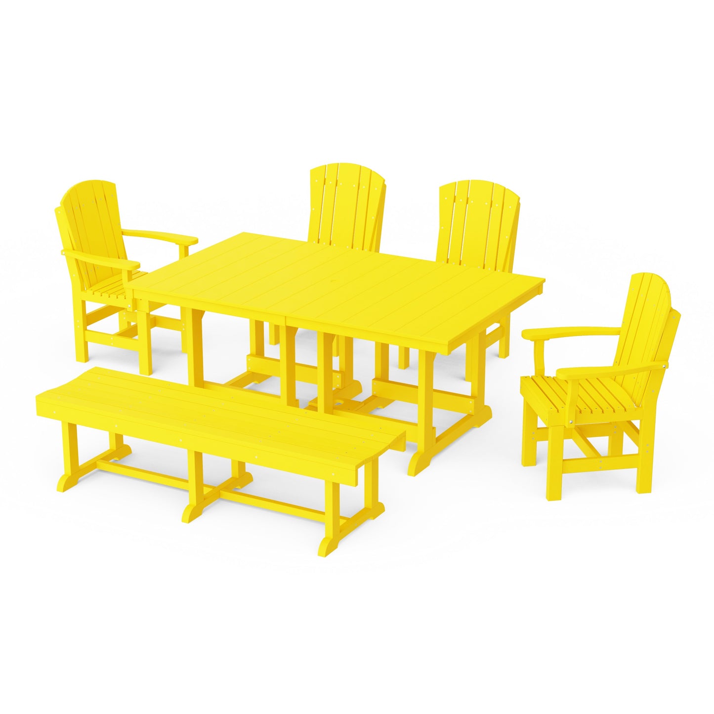 Heritage 6-Piece Rectangular Dining Set with Bench