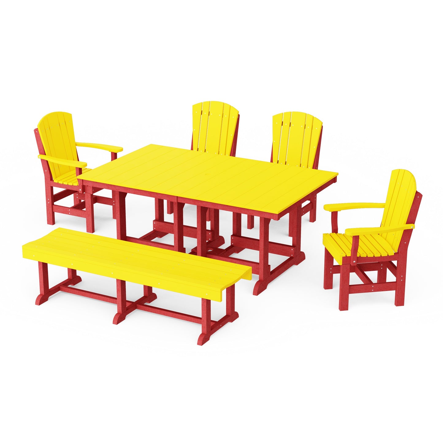 Heritage 6-Piece Rectangular Dining Set with Bench