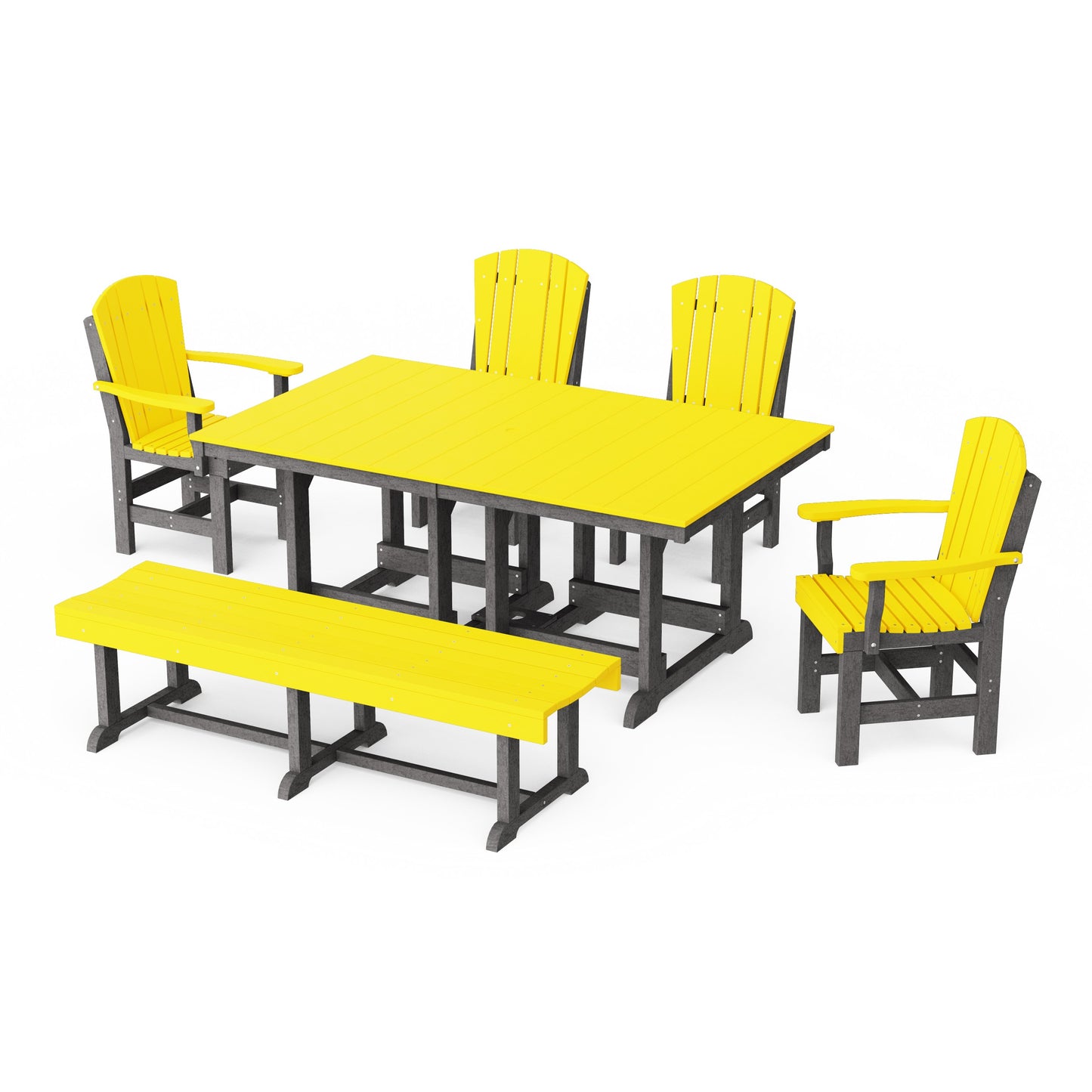 Heritage 6-Piece Rectangular Dining Set with Bench