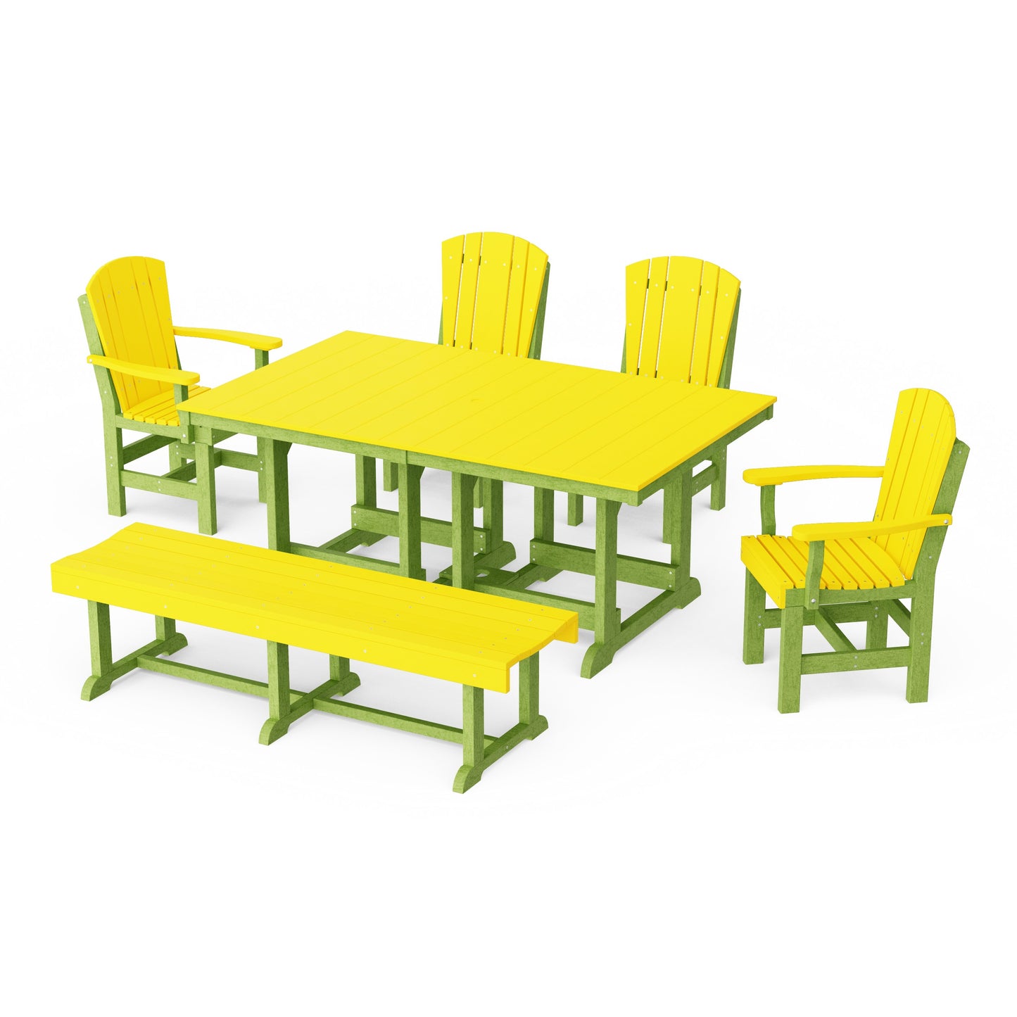 Heritage 6-Piece Rectangular Dining Set with Bench