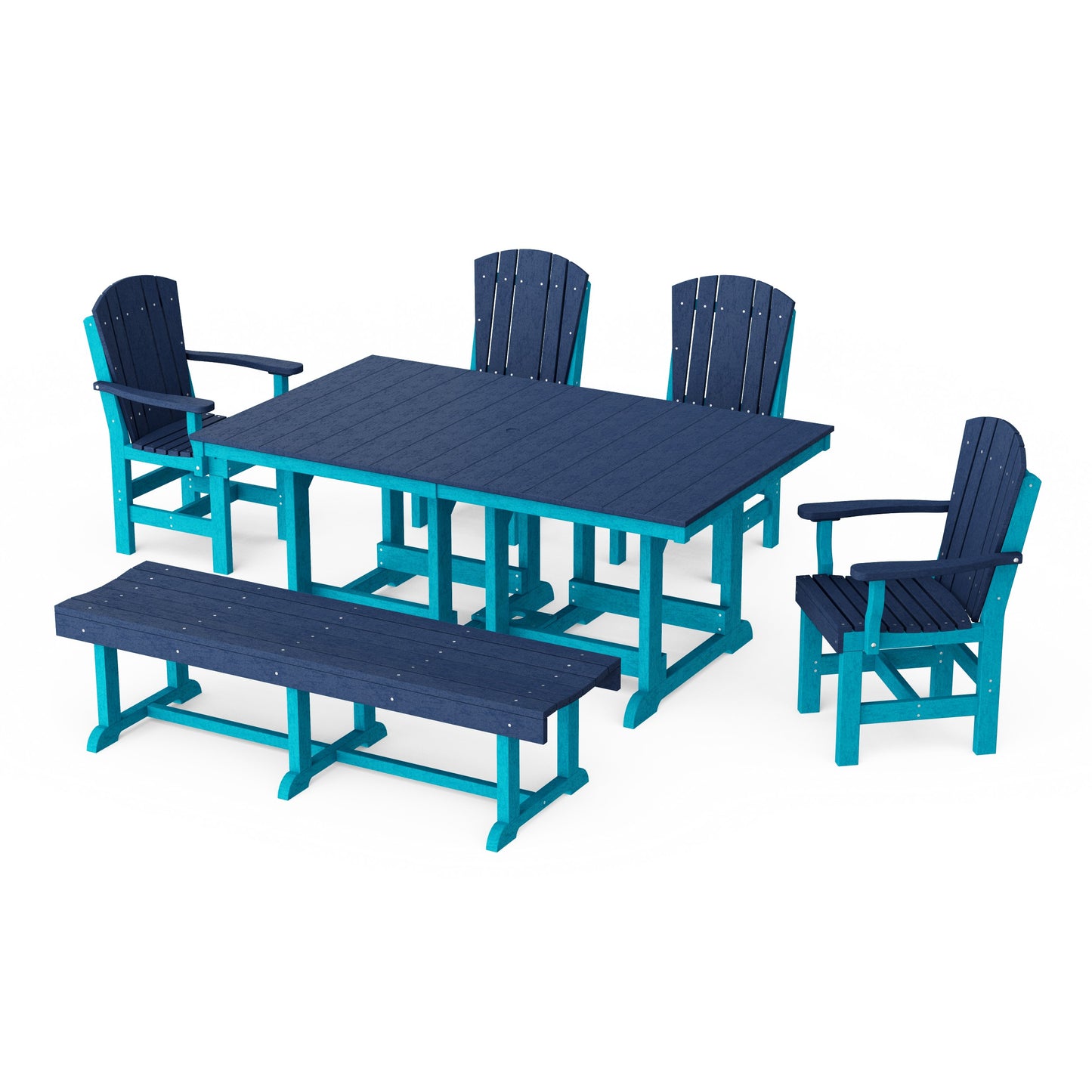 Heritage 6-Piece Rectangular Dining Set with Bench