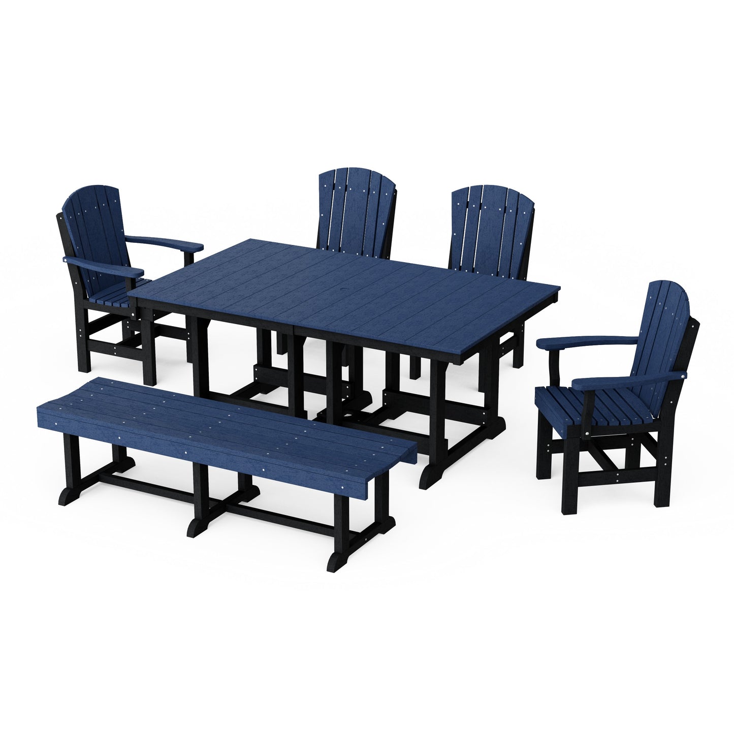 Heritage 6-Piece Rectangular Dining Set with Bench