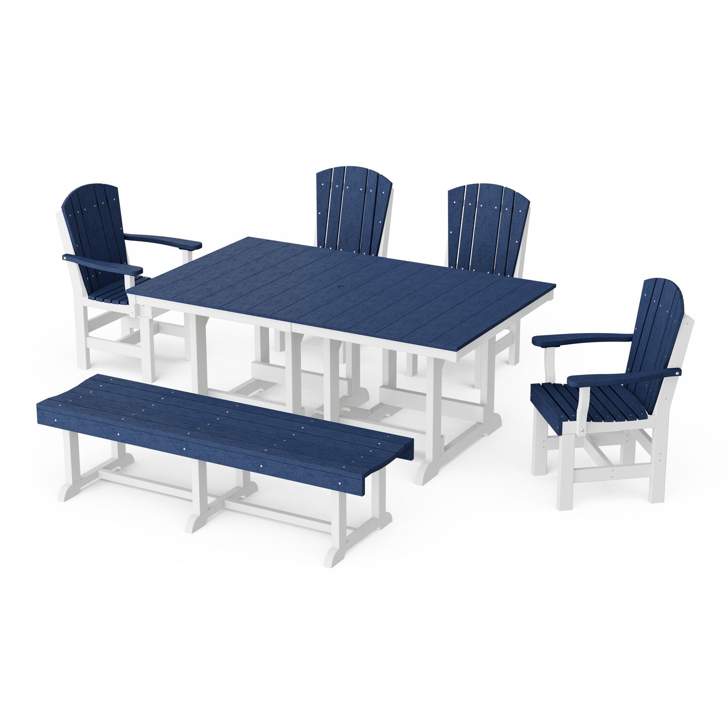 Heritage 6-Piece Rectangular Dining Set with Bench