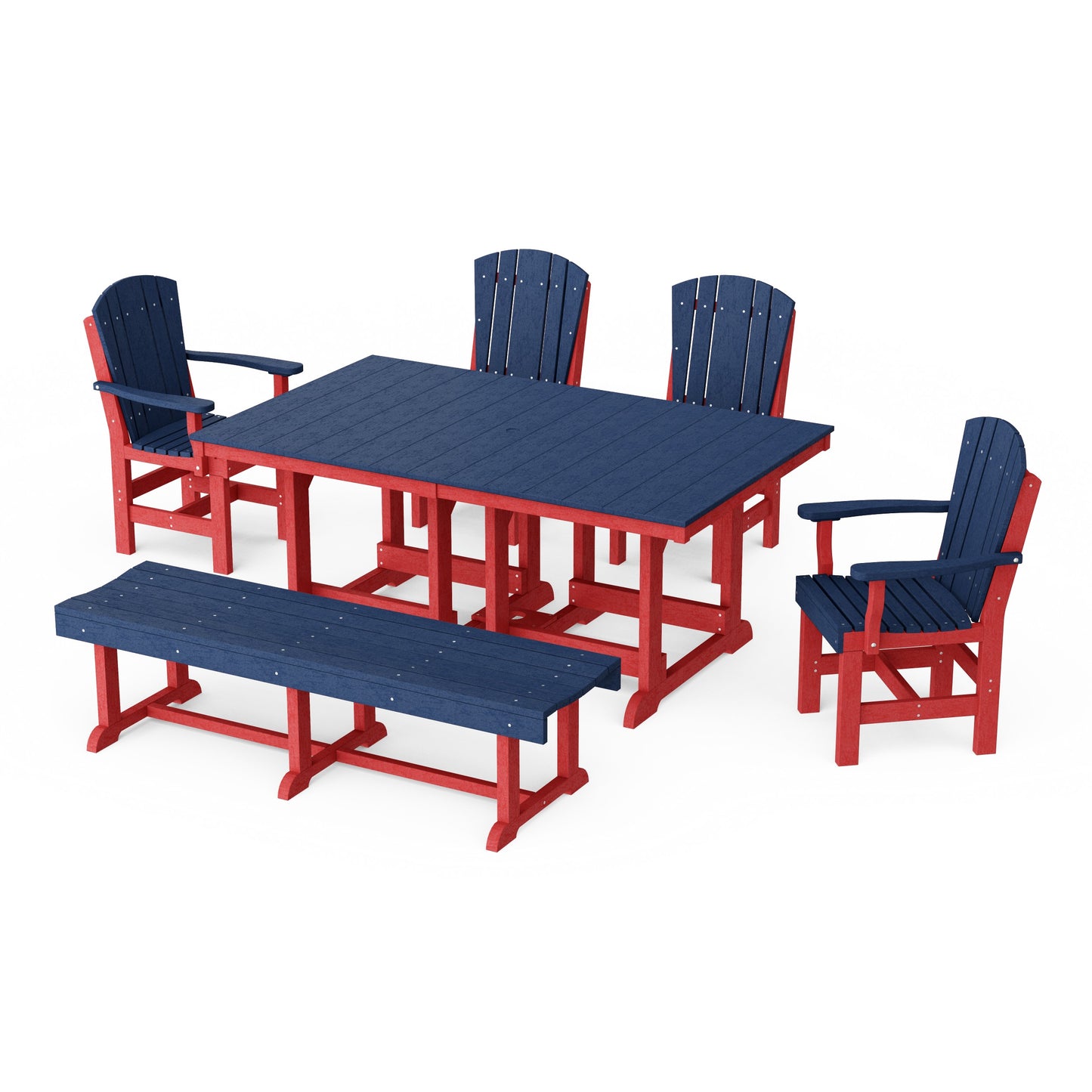 Heritage 6-Piece Rectangular Dining Set with Bench