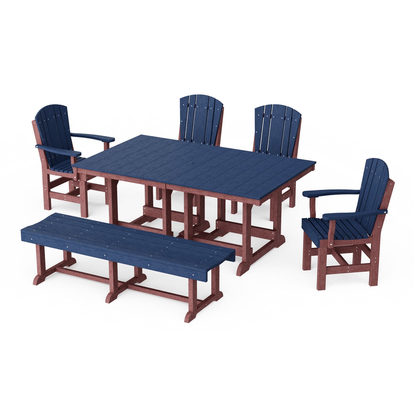 Heritage 6-Piece Rectangular Dining Set with Bench