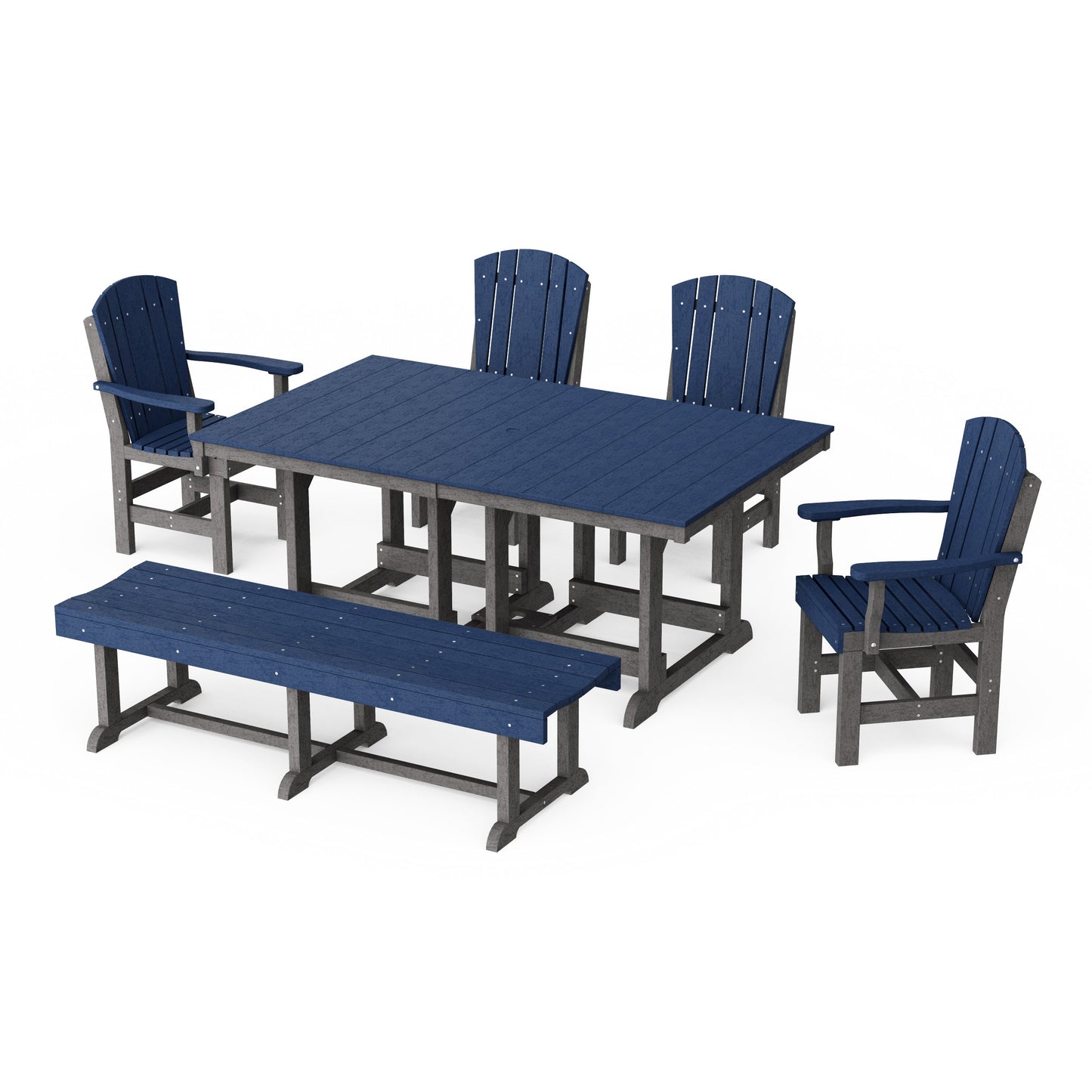 Heritage 6-Piece Rectangular Dining Set with Bench