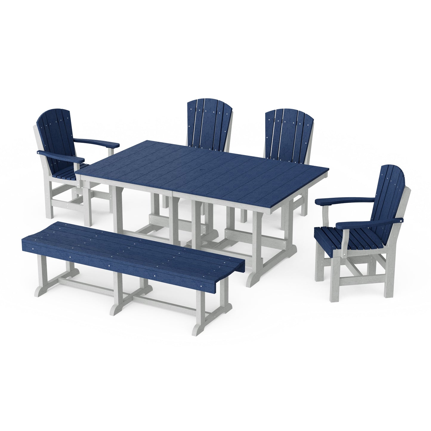 Heritage 6-Piece Rectangular Dining Set with Bench