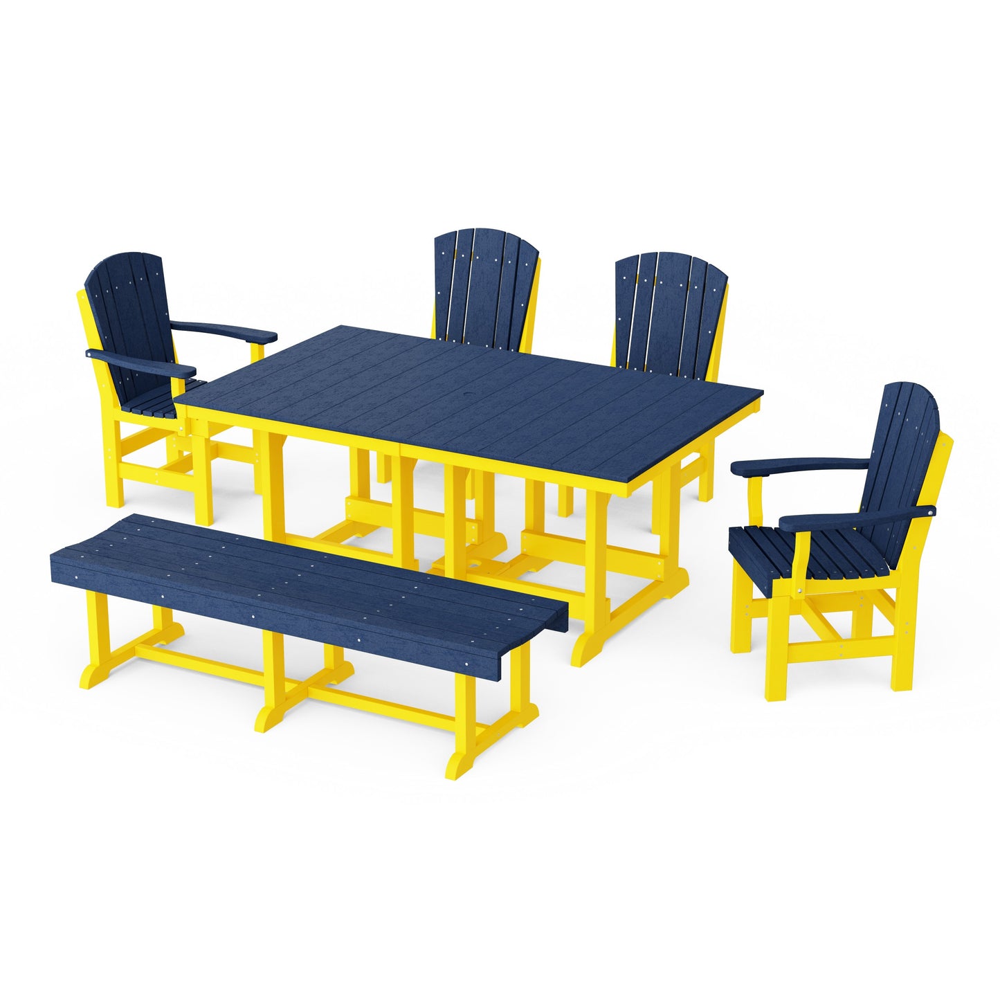 Heritage 6-Piece Rectangular Dining Set with Bench