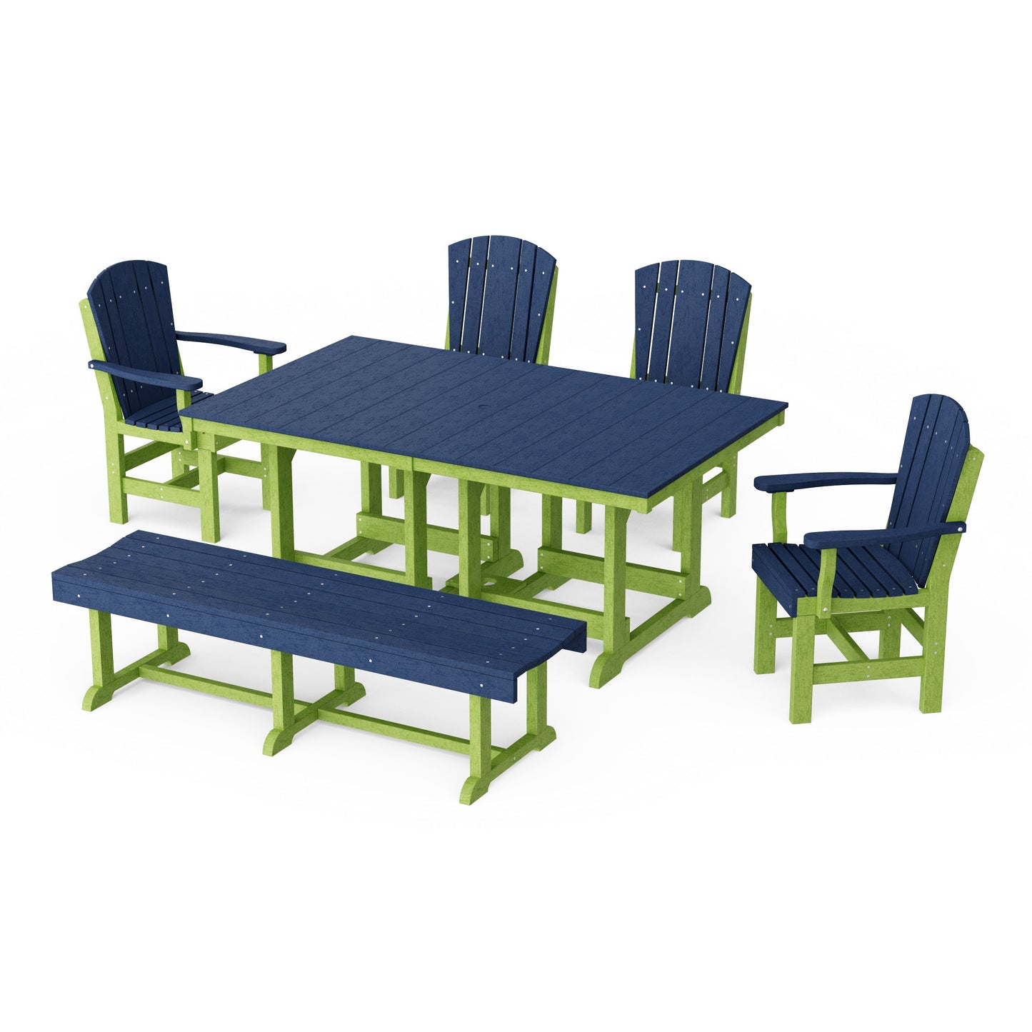 Heritage 6-Piece Rectangular Dining Set with Bench