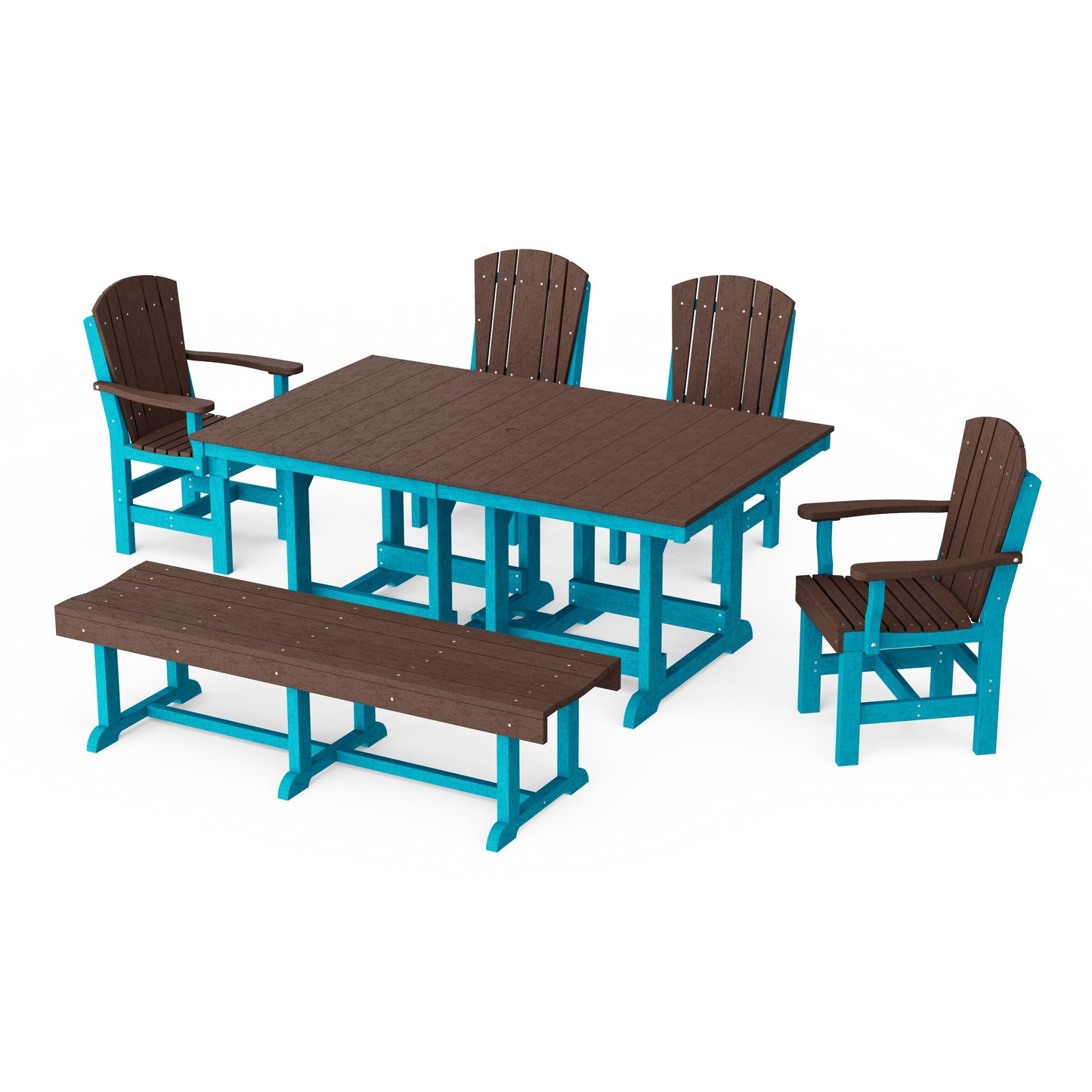 Heritage 6-Piece Rectangular Dining Set with Bench