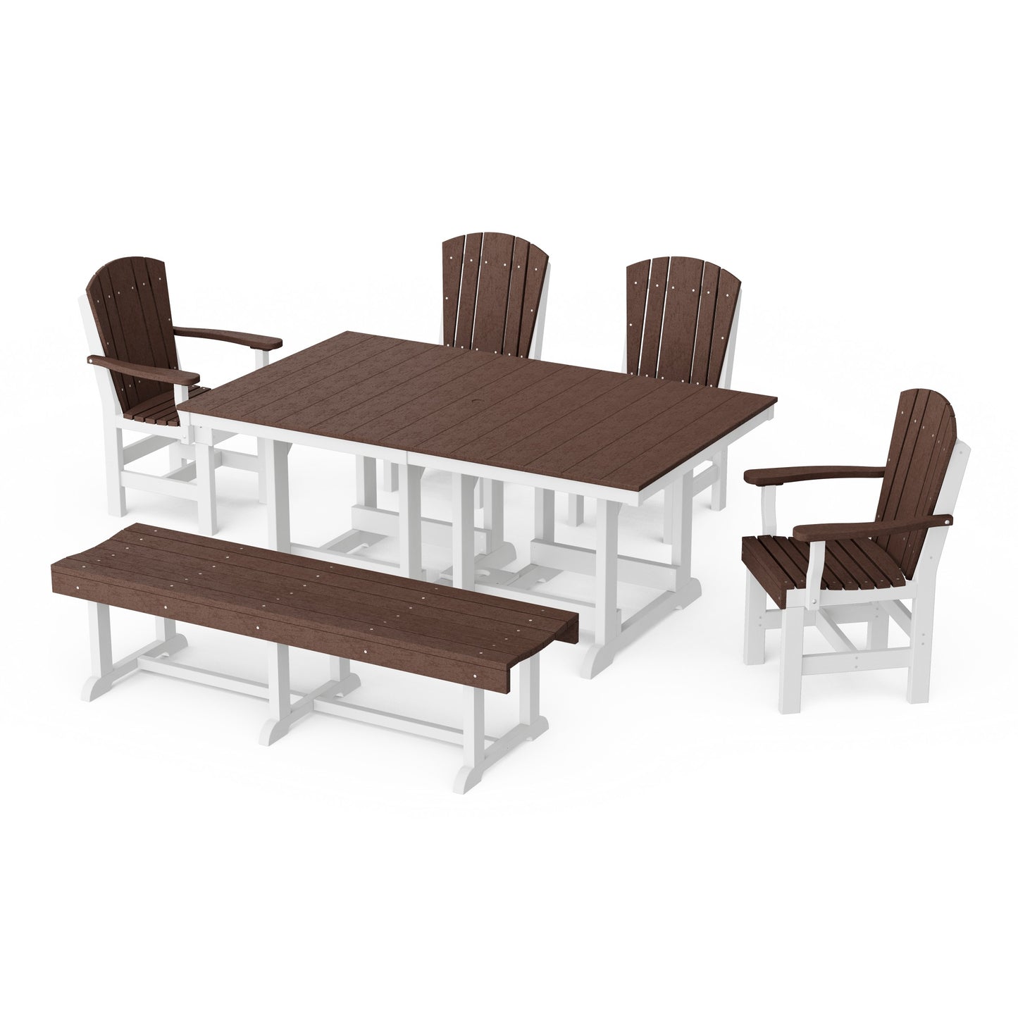 Heritage 6-Piece Rectangular Dining Set with Bench