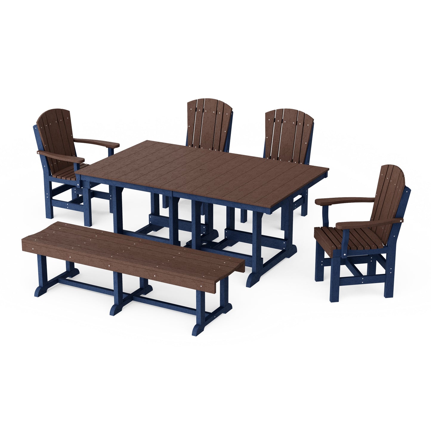 Heritage 6-Piece Rectangular Dining Set with Bench