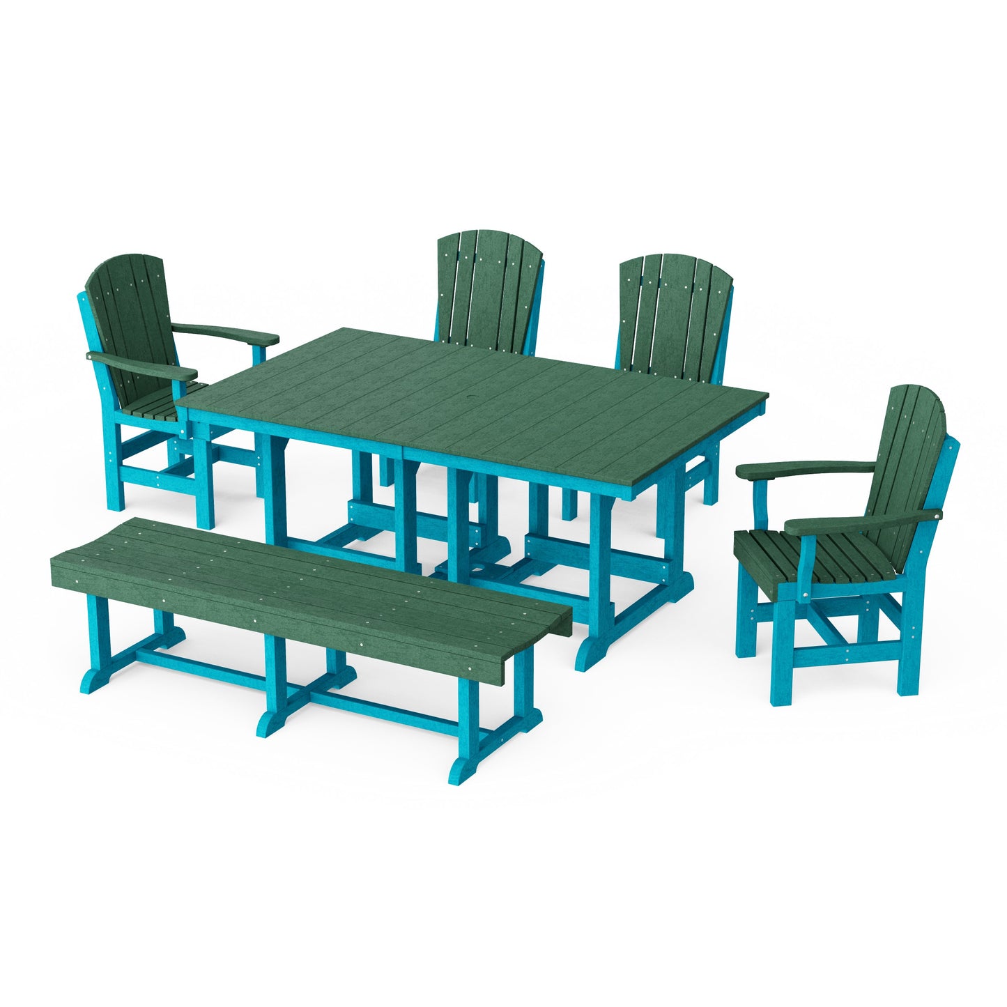 Heritage 6-Piece Rectangular Dining Set with Bench