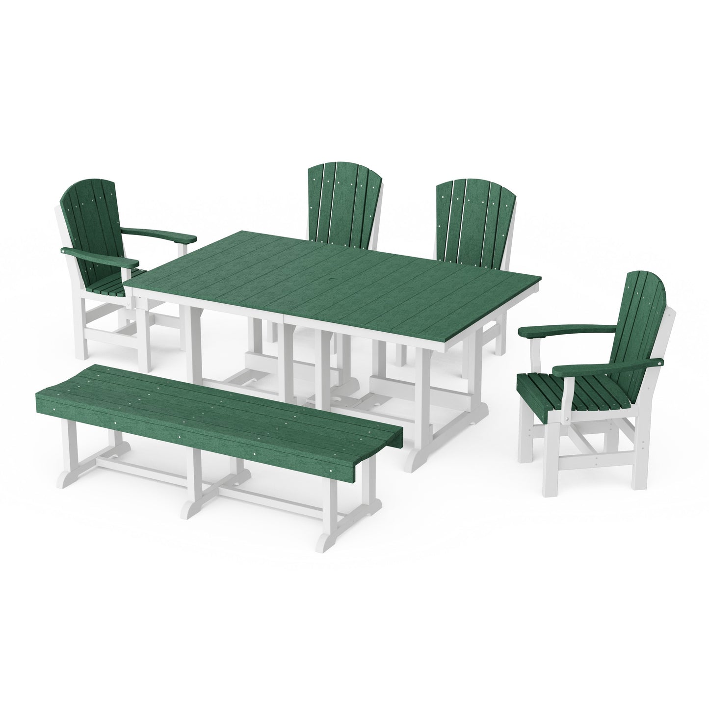 Heritage 6-Piece Rectangular Dining Set with Bench