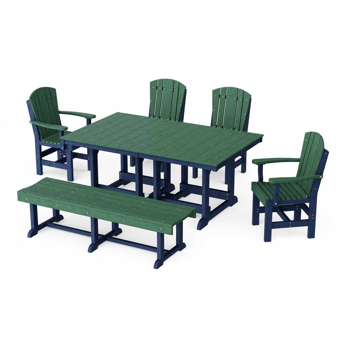 Heritage 6-Piece Rectangular Dining Set with Bench