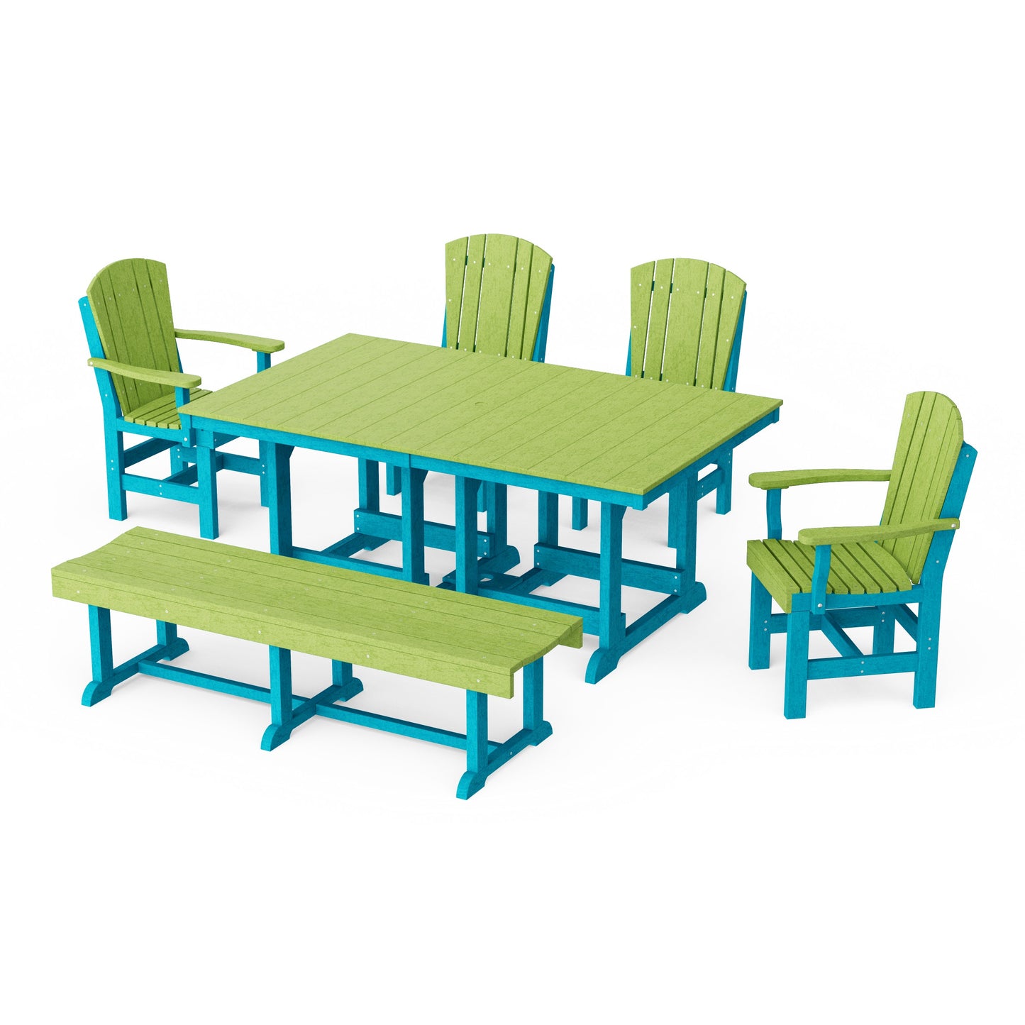 Heritage 6-Piece Rectangular Dining Set with Bench