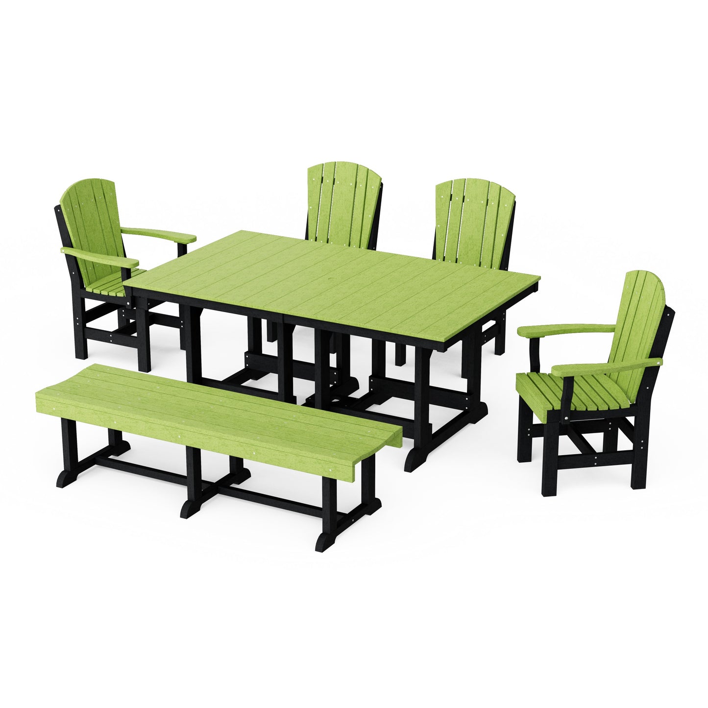 Heritage 6-Piece Rectangular Dining Set with Bench