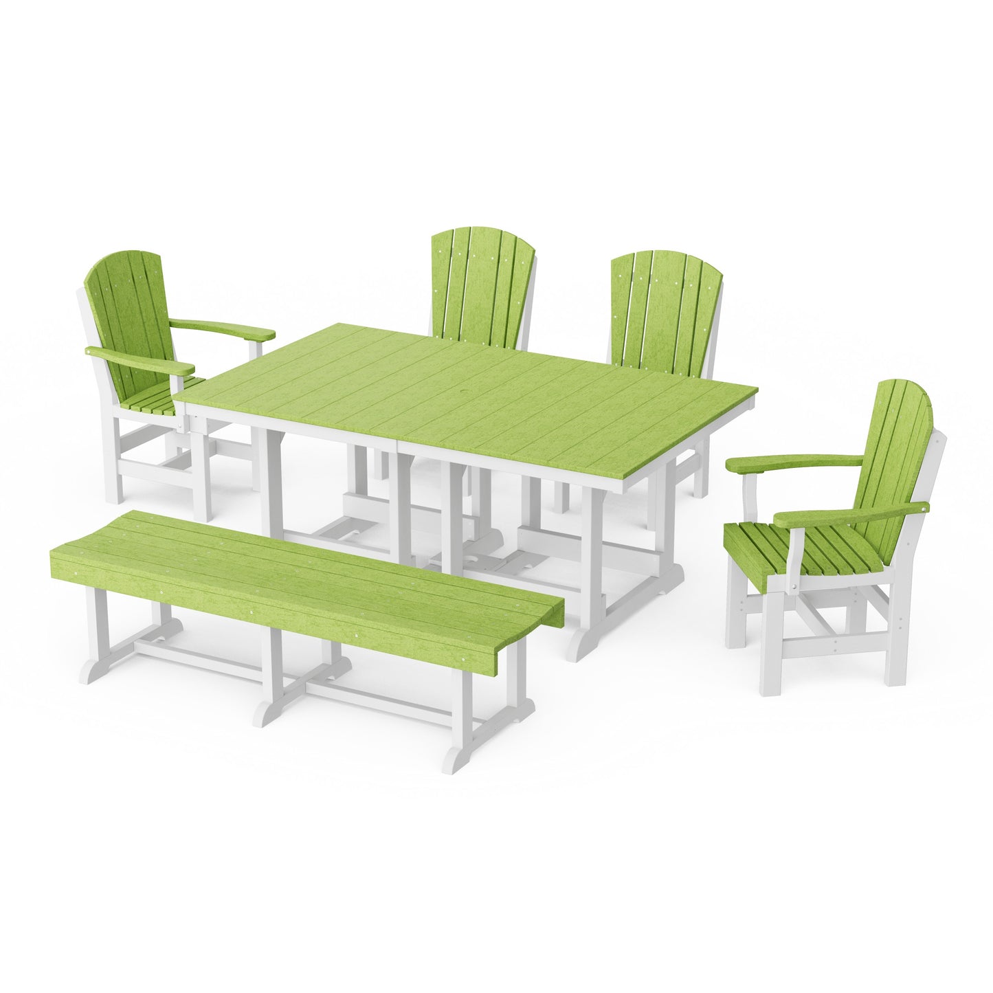 Heritage 6-Piece Rectangular Dining Set with Bench