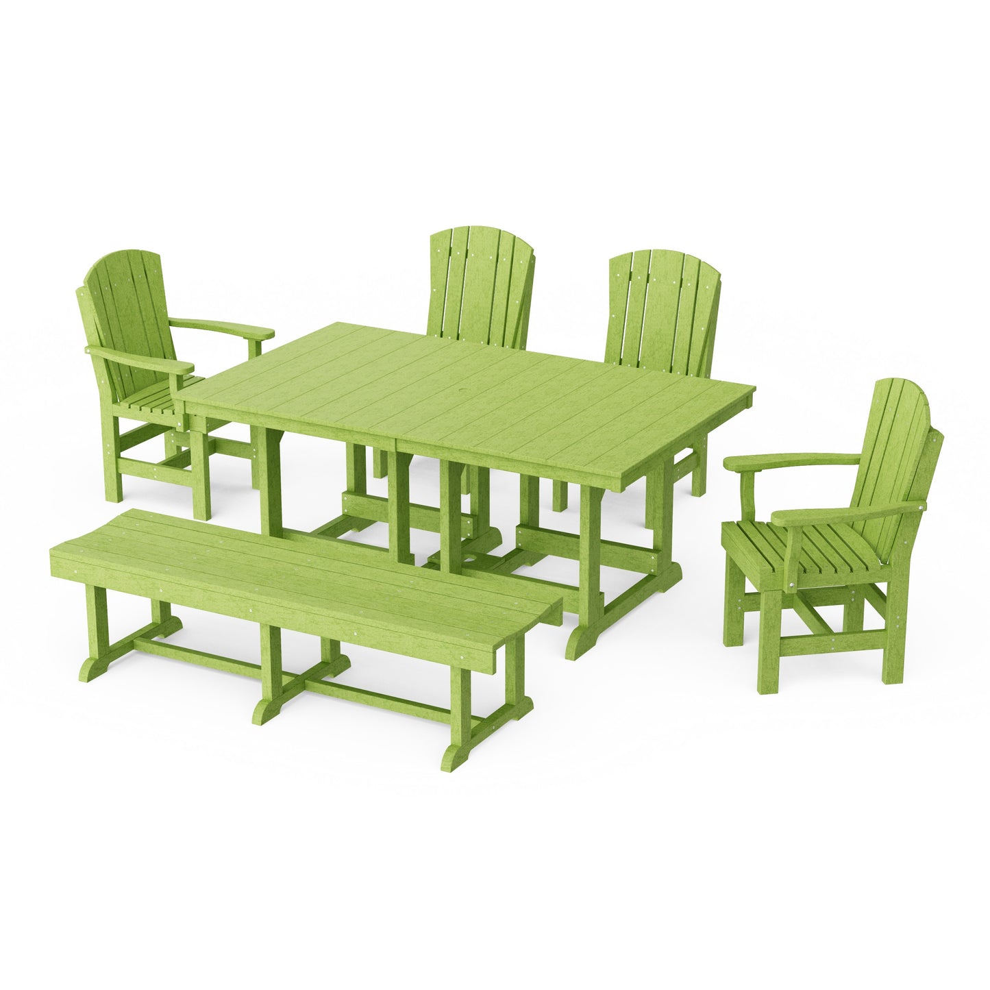 Heritage 6-Piece Rectangular Dining Set with Bench