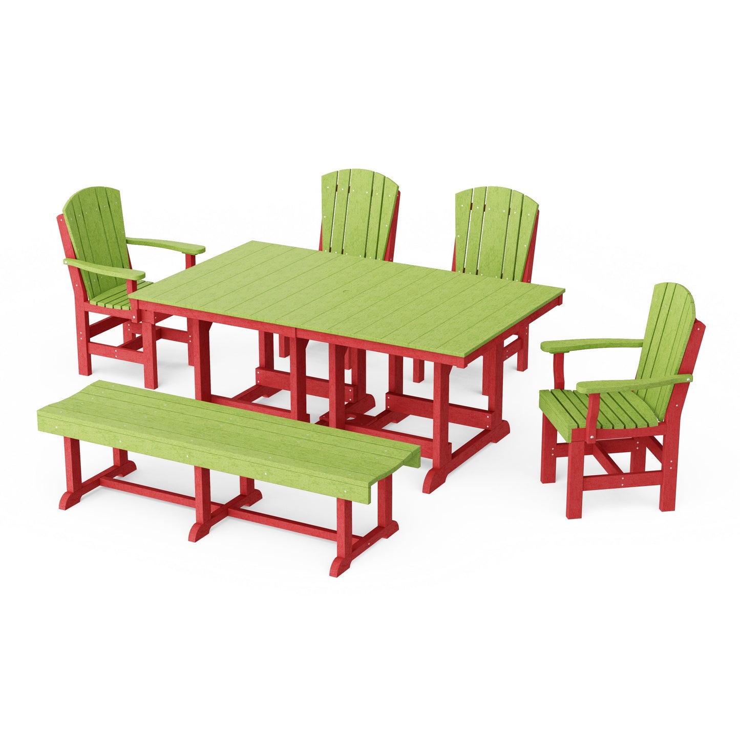 Heritage 6-Piece Rectangular Dining Set with Bench