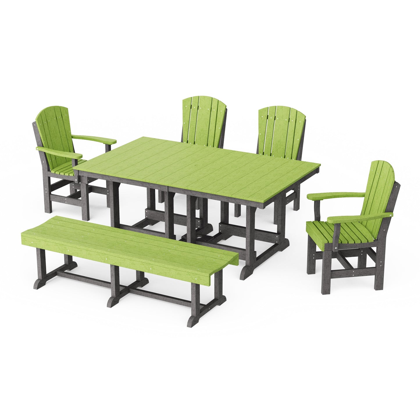 Heritage 6-Piece Rectangular Dining Set with Bench