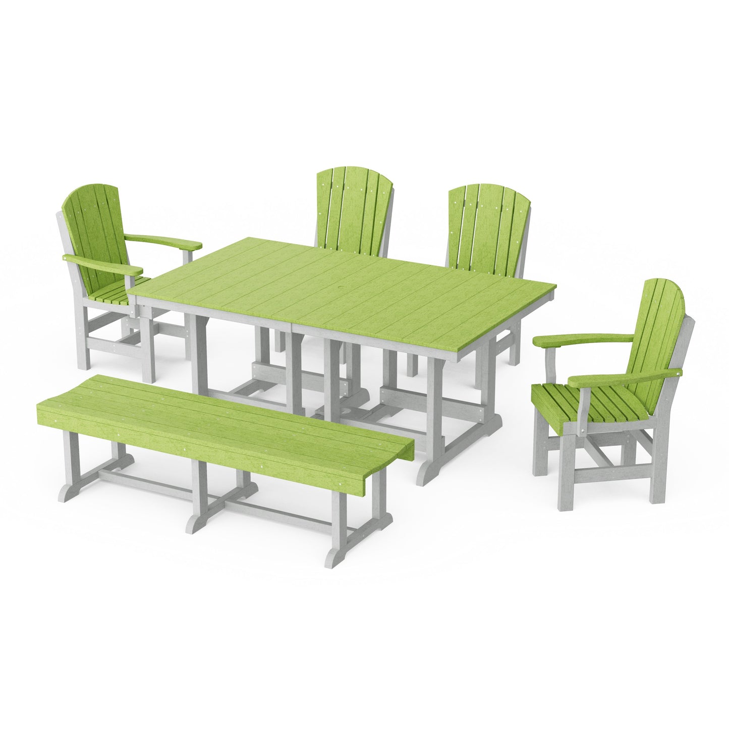 Heritage 6-Piece Rectangular Dining Set with Bench