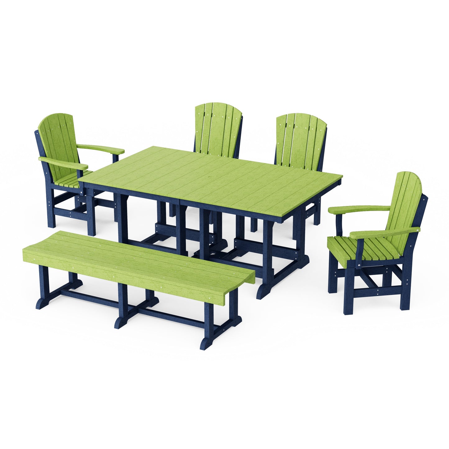 Heritage 6-Piece Rectangular Dining Set with Bench