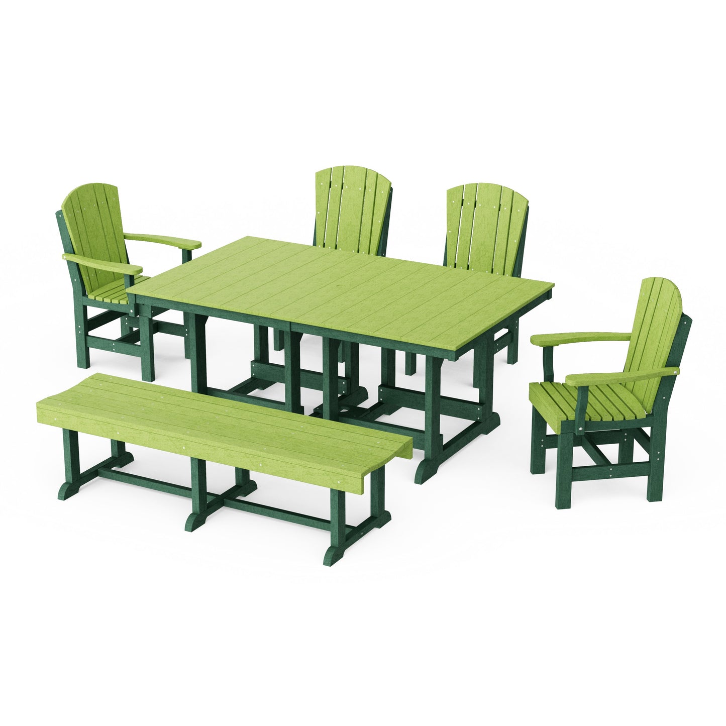 Heritage 6-Piece Rectangular Dining Set with Bench