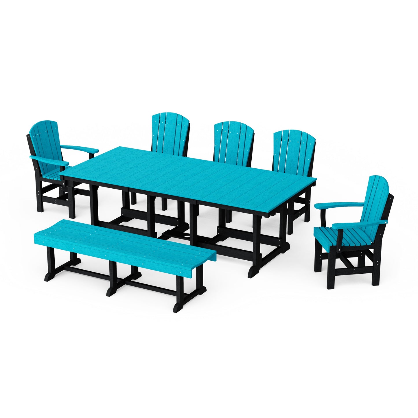 Heritage 7-Piece Rectangular Dining Set with Bench
