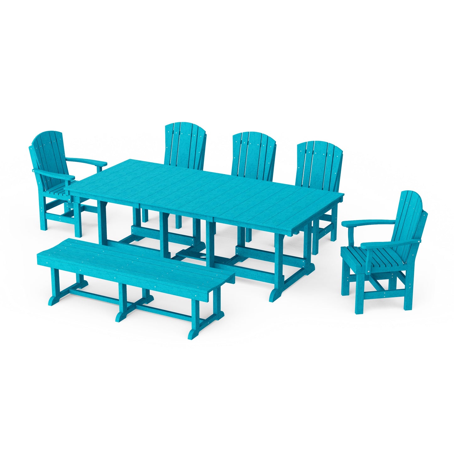 Heritage 7-Piece Rectangular Dining Set with Bench