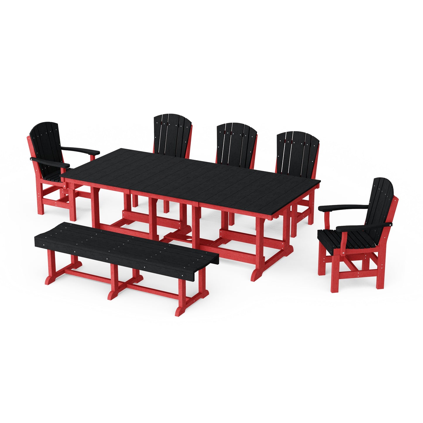Heritage 7-Piece Rectangular Dining Set with Bench