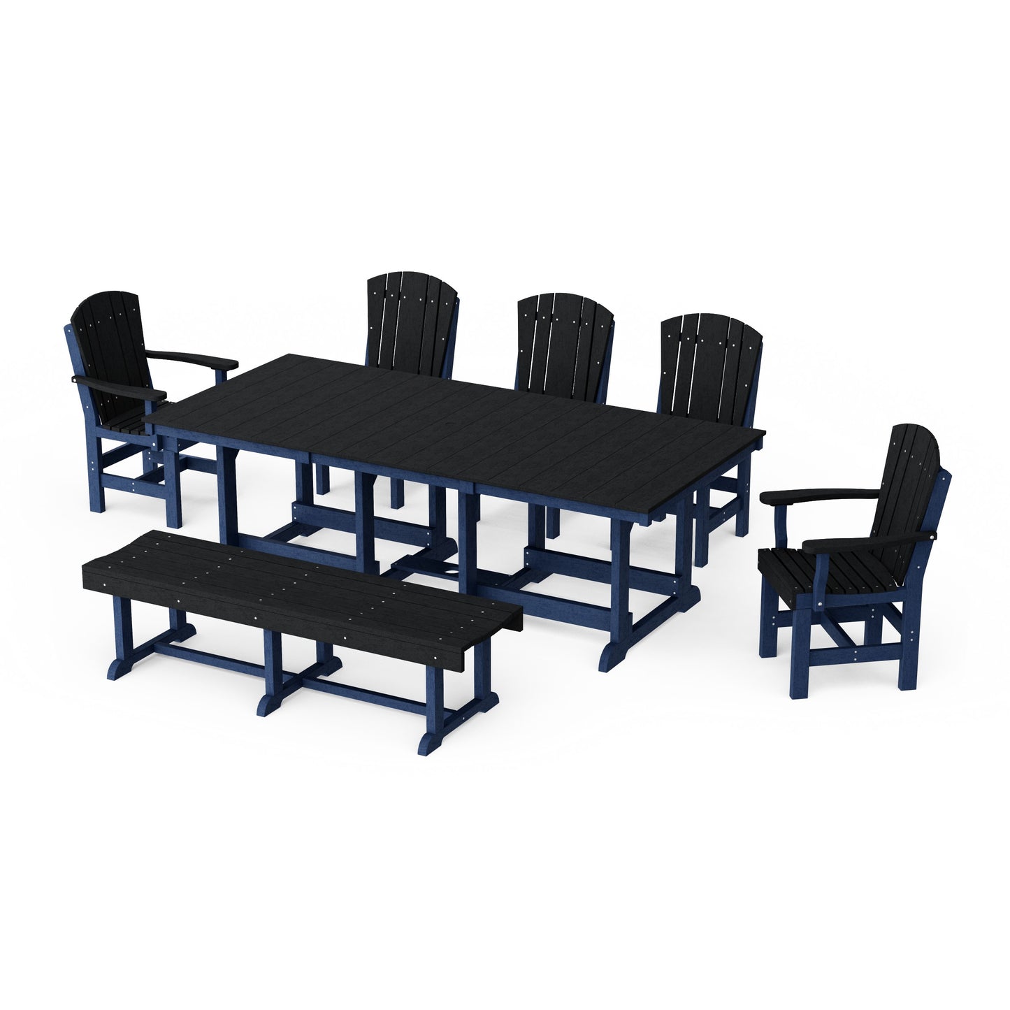 Heritage 7-Piece Rectangular Dining Set with Bench