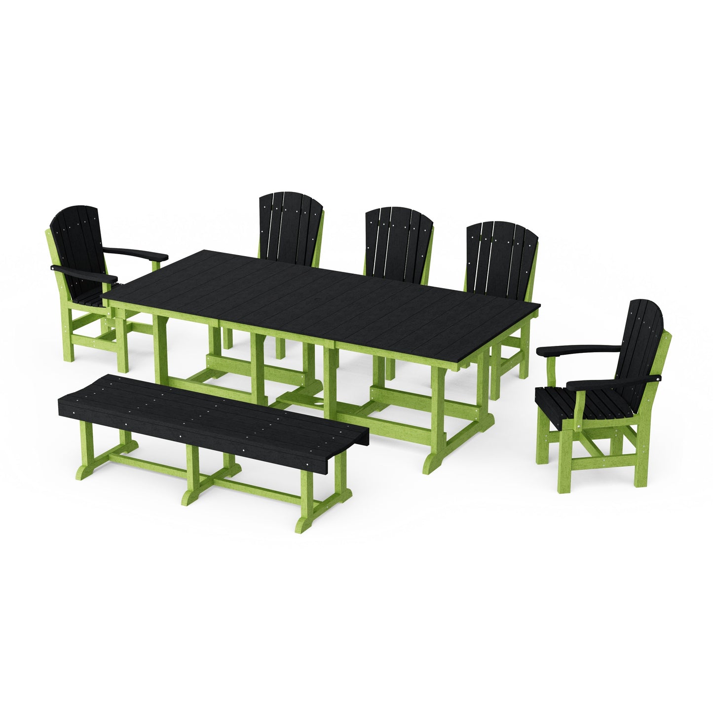 Heritage 7-Piece Rectangular Dining Set with Bench