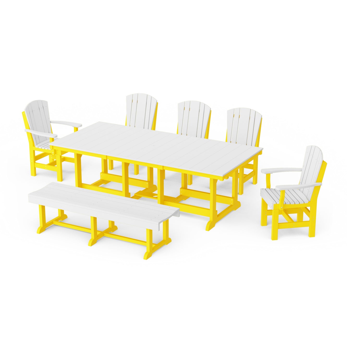 Heritage 7-Piece Rectangular Dining Set with Bench