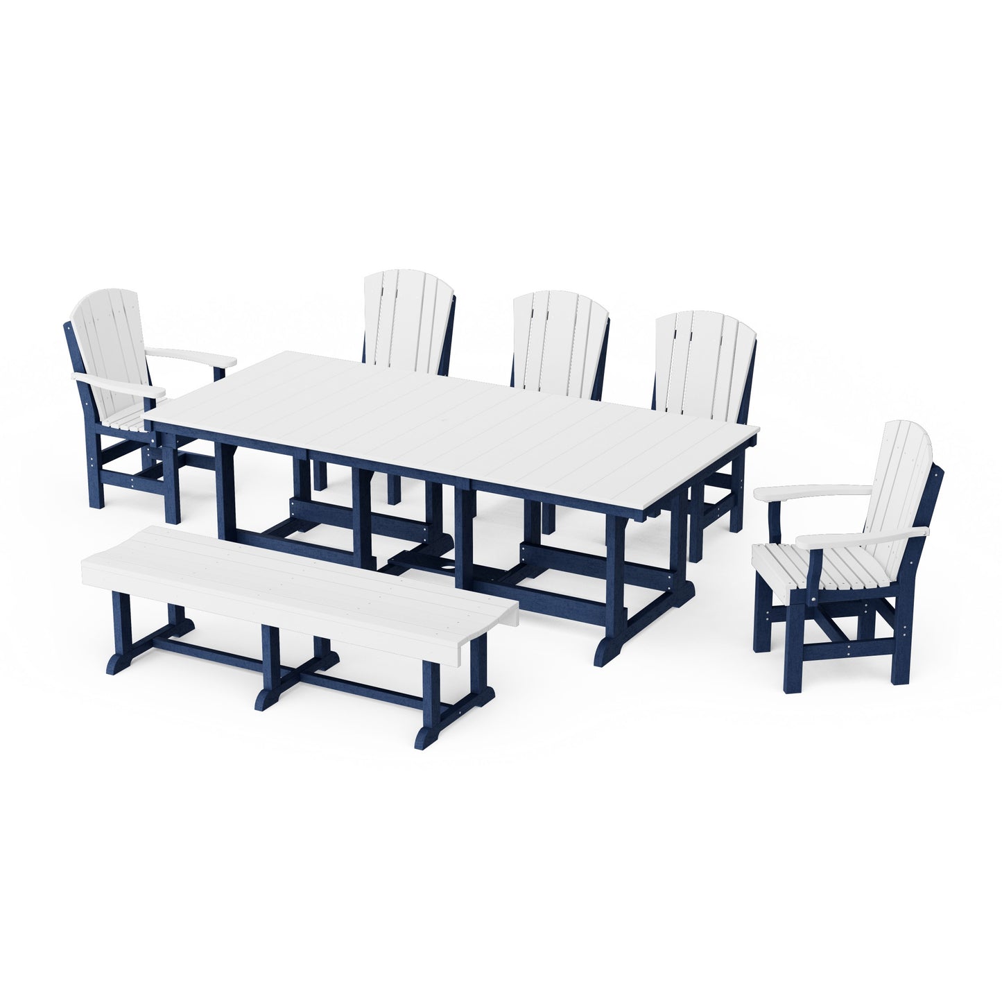 Heritage 7-Piece Rectangular Dining Set with Bench