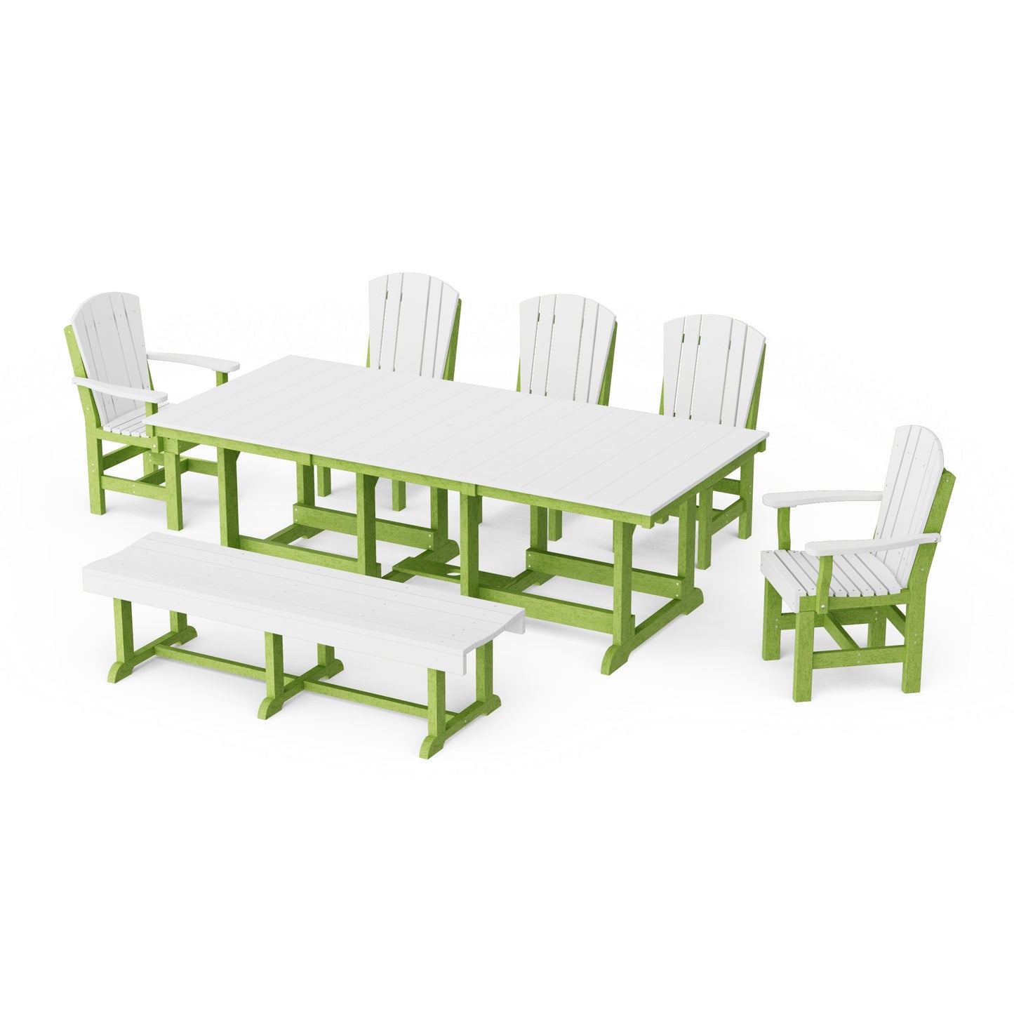 Heritage 7-Piece Rectangular Dining Set with Bench